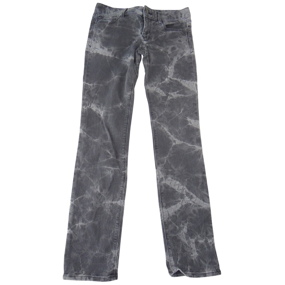 Express Jeans Mens Mia Mid Rise Skinny Gray Marble Wash Denim Size 6
